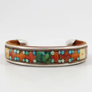 Multi-Stone Inlay Cuff