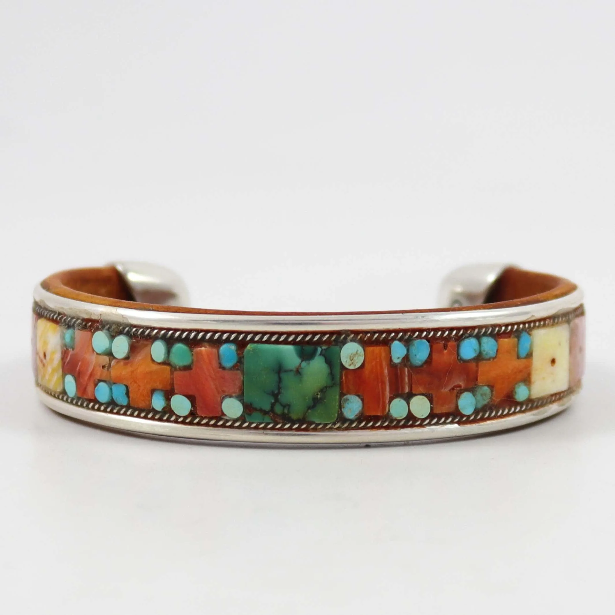 Multi-Stone Inlay Cuff
