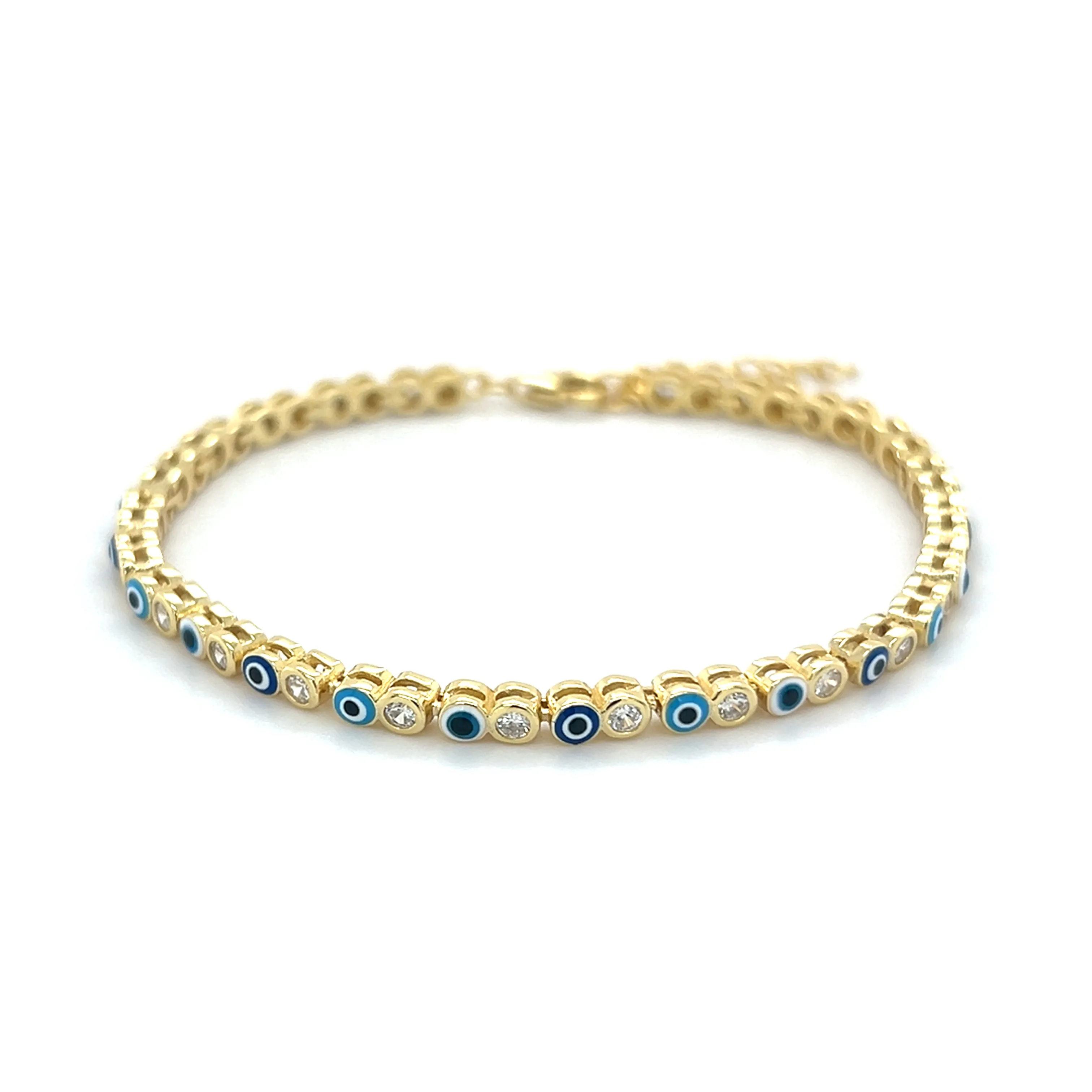 Multicolor Evil Eye Tennis Bracelet