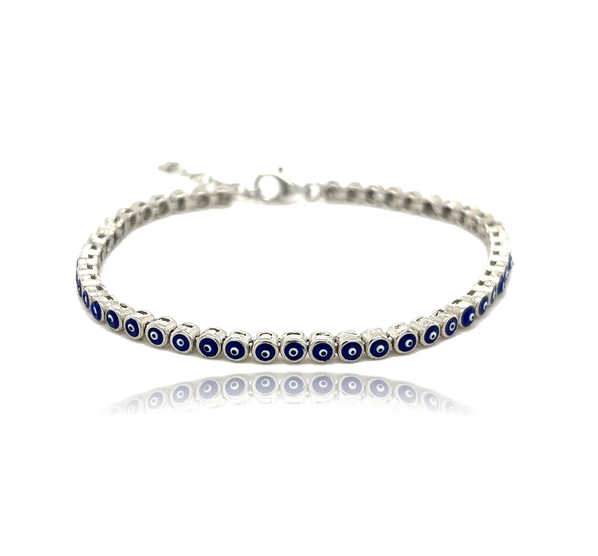 Multicolor Evil Eye Tennis Bracelet