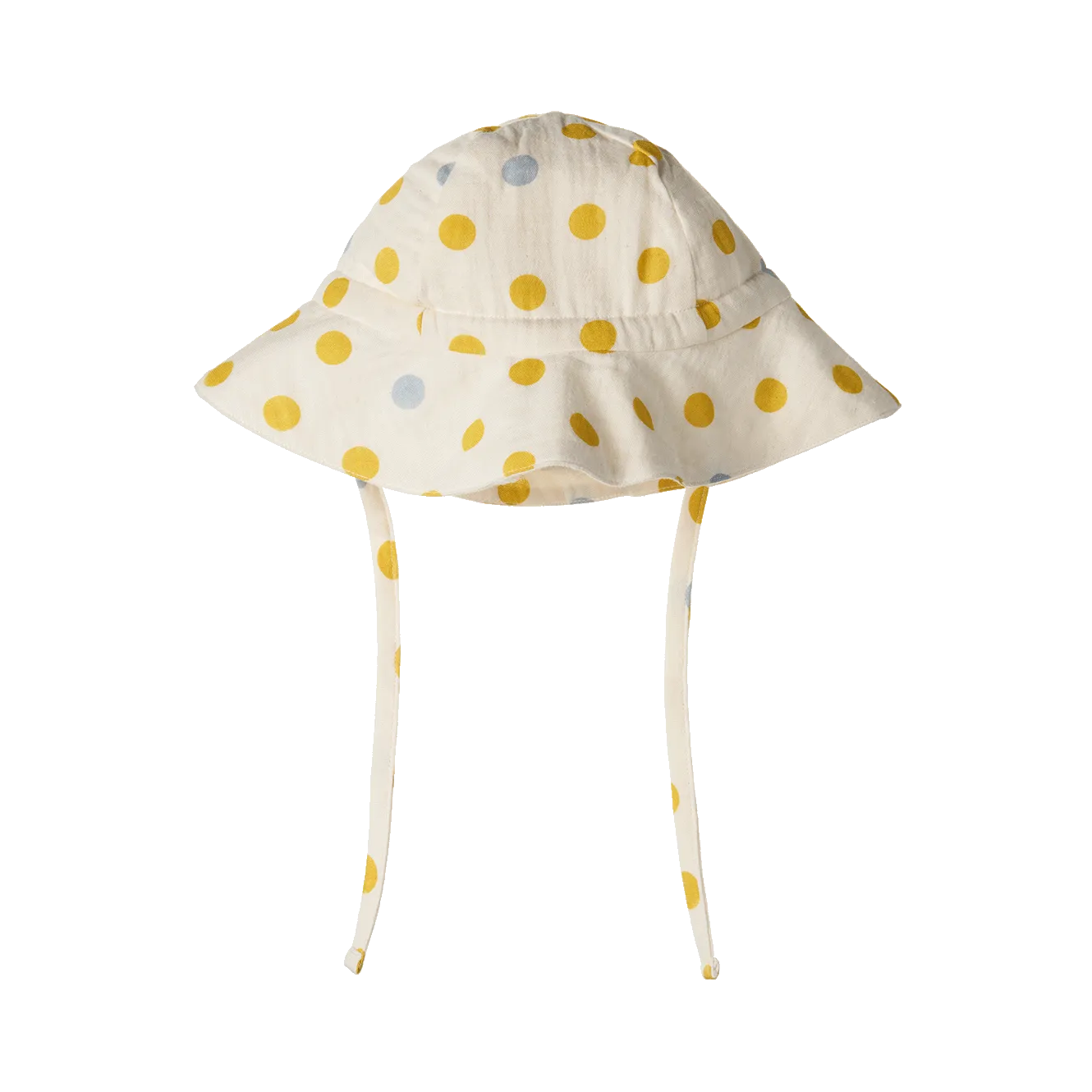 NATURE BABY - CRINKLE MUSLIN SUNHAT: SUMMER POLKA DOT PRINT