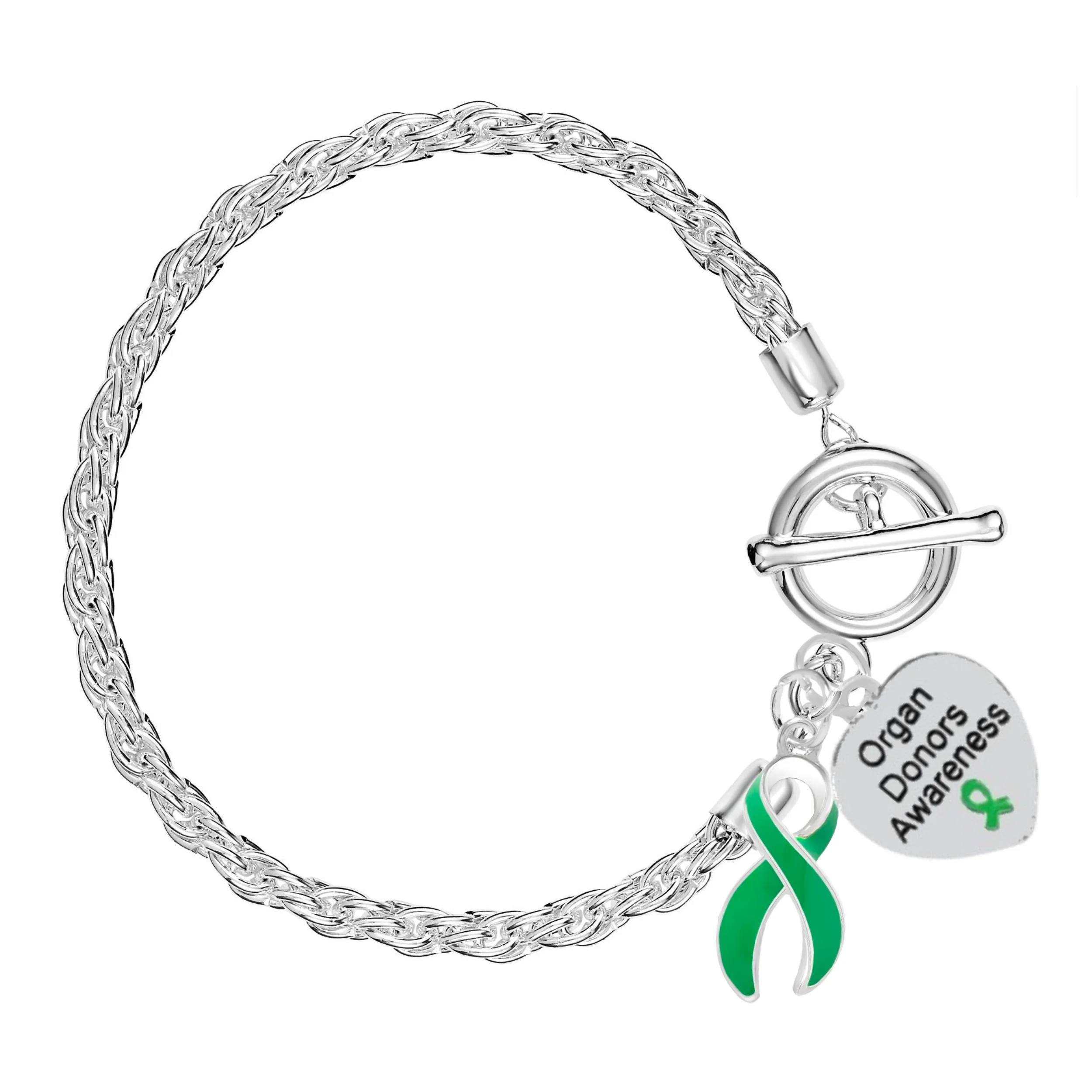 Organ Donors Green Ribbon Rope Bracelets