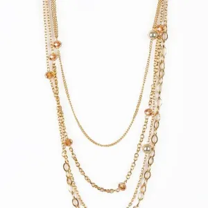 Paparazzi Necklace ~ Glamour Grotto - Gold
