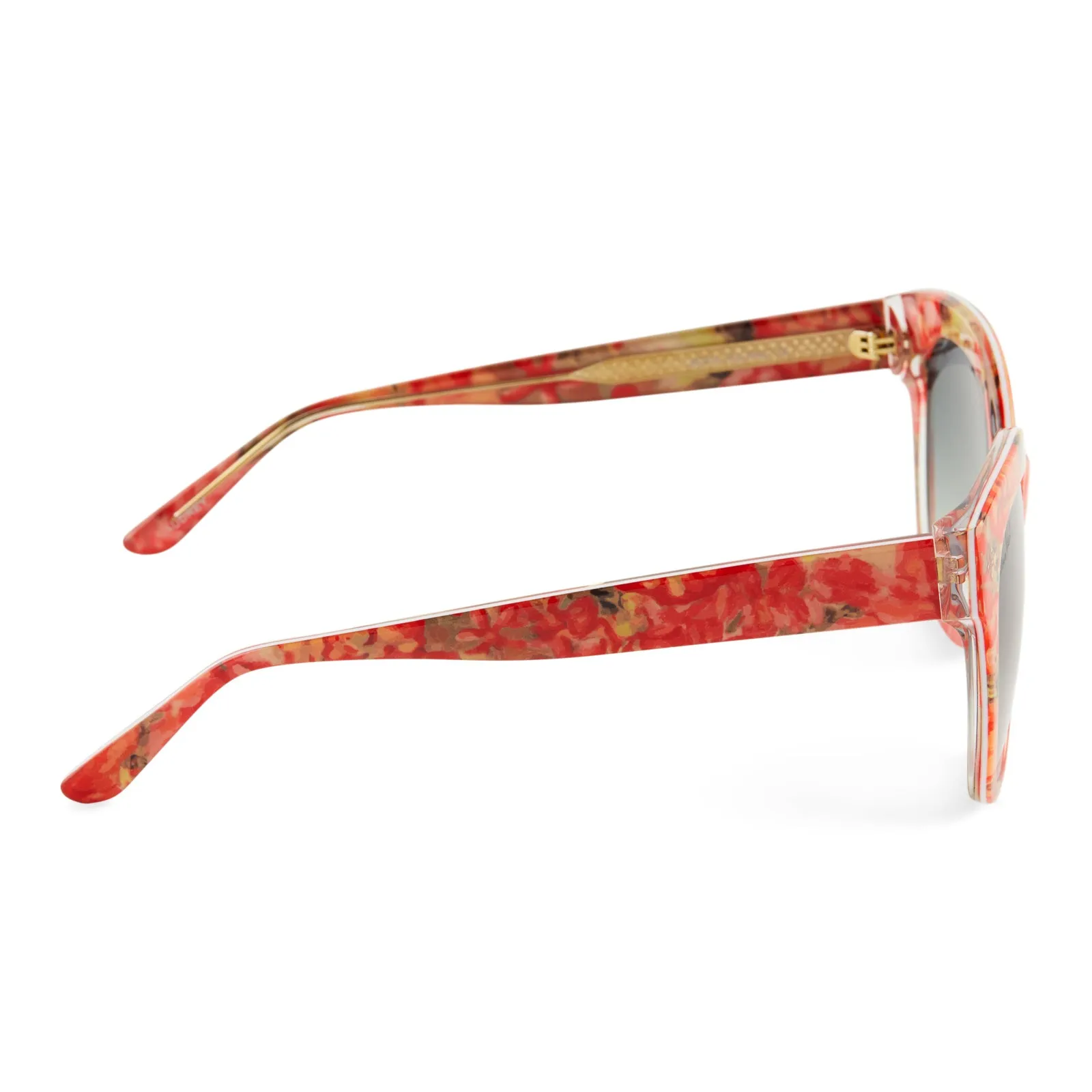 PATRICIA NASH  - AUDREY   FLORAL OIL PAINTING   OLIVE GRADIENT SUNGLASSES