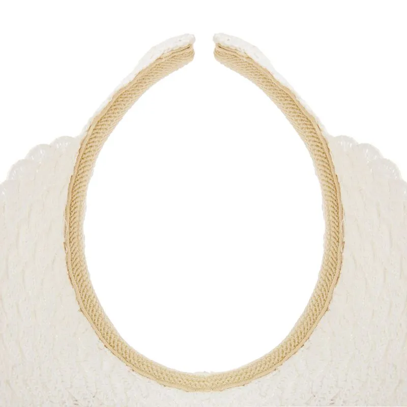 Personalized White Woven Visor