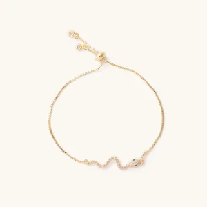 Presley Gold Snake Slider Bracelet