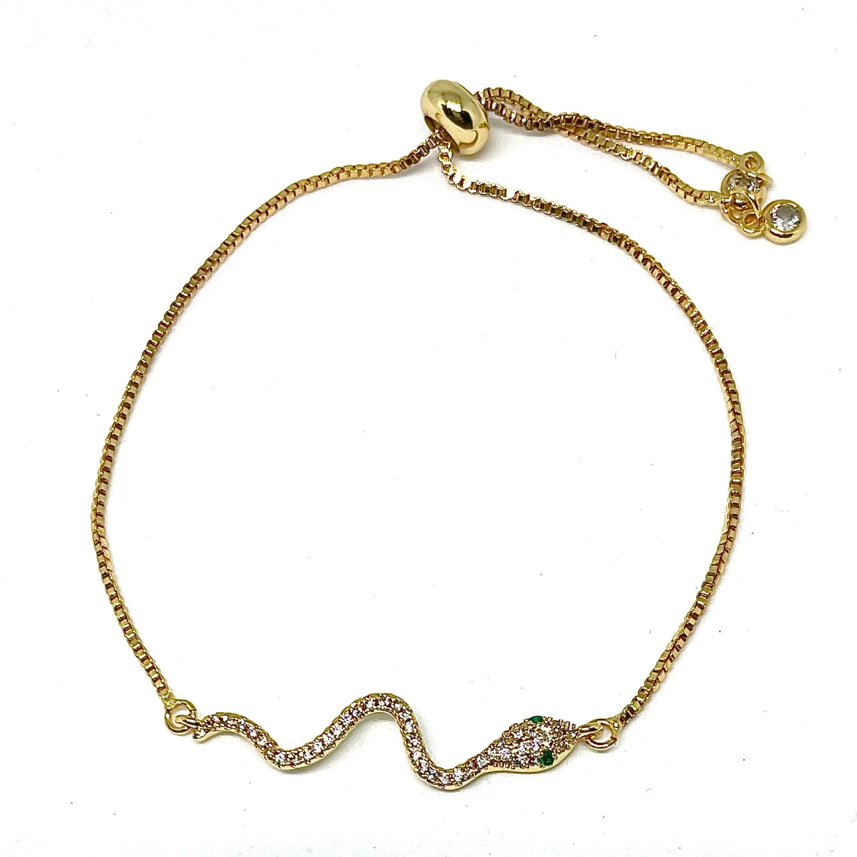 Presley Gold Snake Slider Bracelet