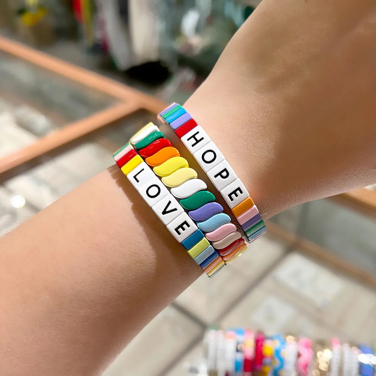 Rainbow Tile Bracelet