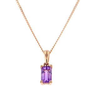 Rosa Mer 0.35ct Amethyst Pendant | 9K RoseGold