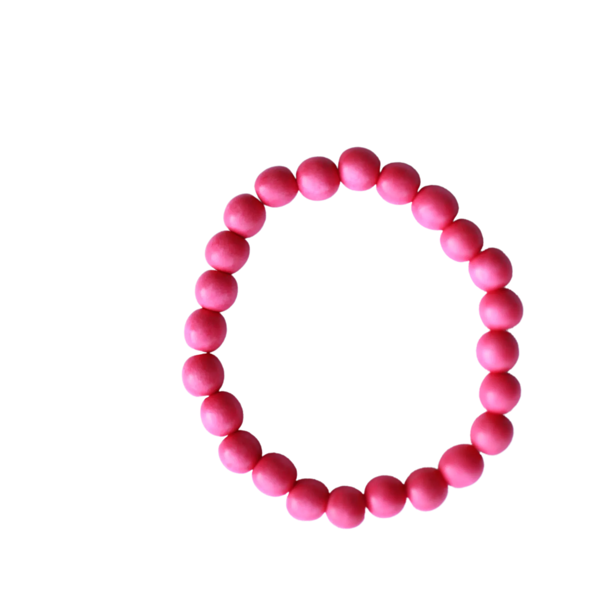 Shocking Pink Wood 8mm Bracelet