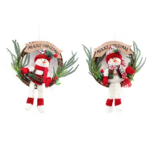Snowman Christmas Wreath Decoration
