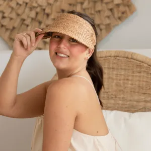Sue Raffia Visor | Natural