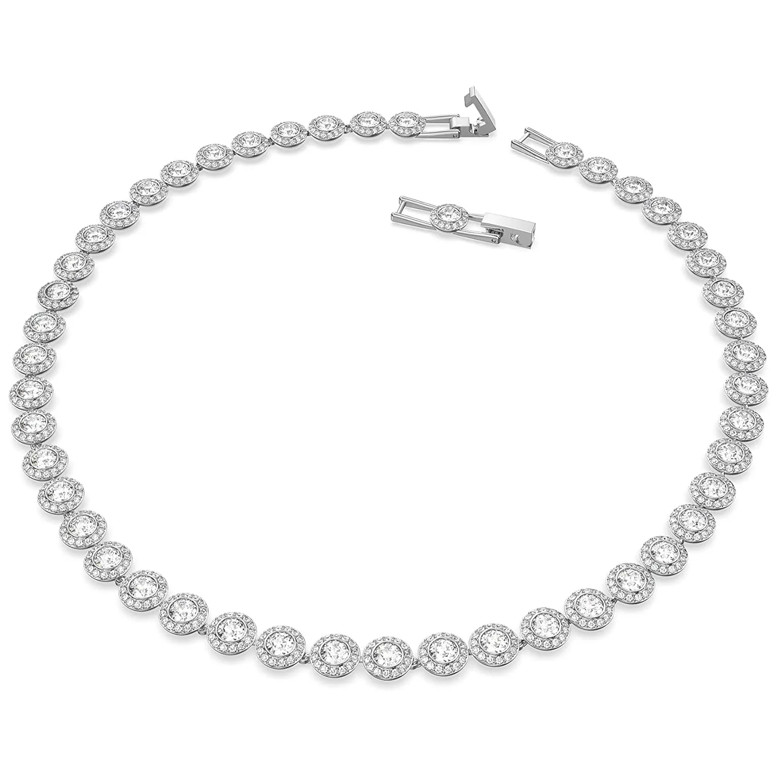 Swarovski Women's Clear Crystals on a Rhodium Plated Setting Angelic Necklace - 5117703