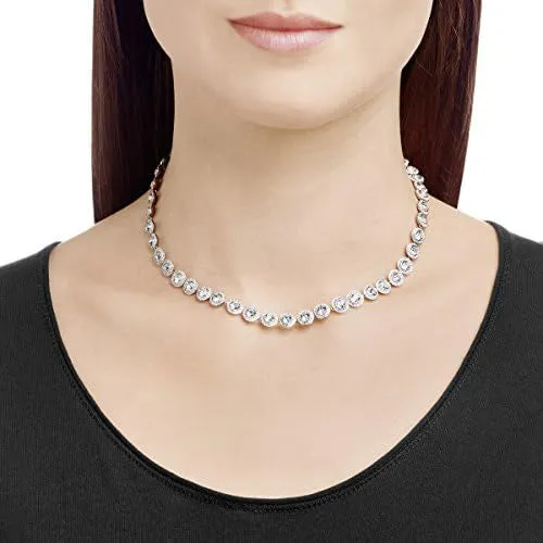 Swarovski Women's Clear Crystals on a Rhodium Plated Setting Angelic Necklace - 5117703