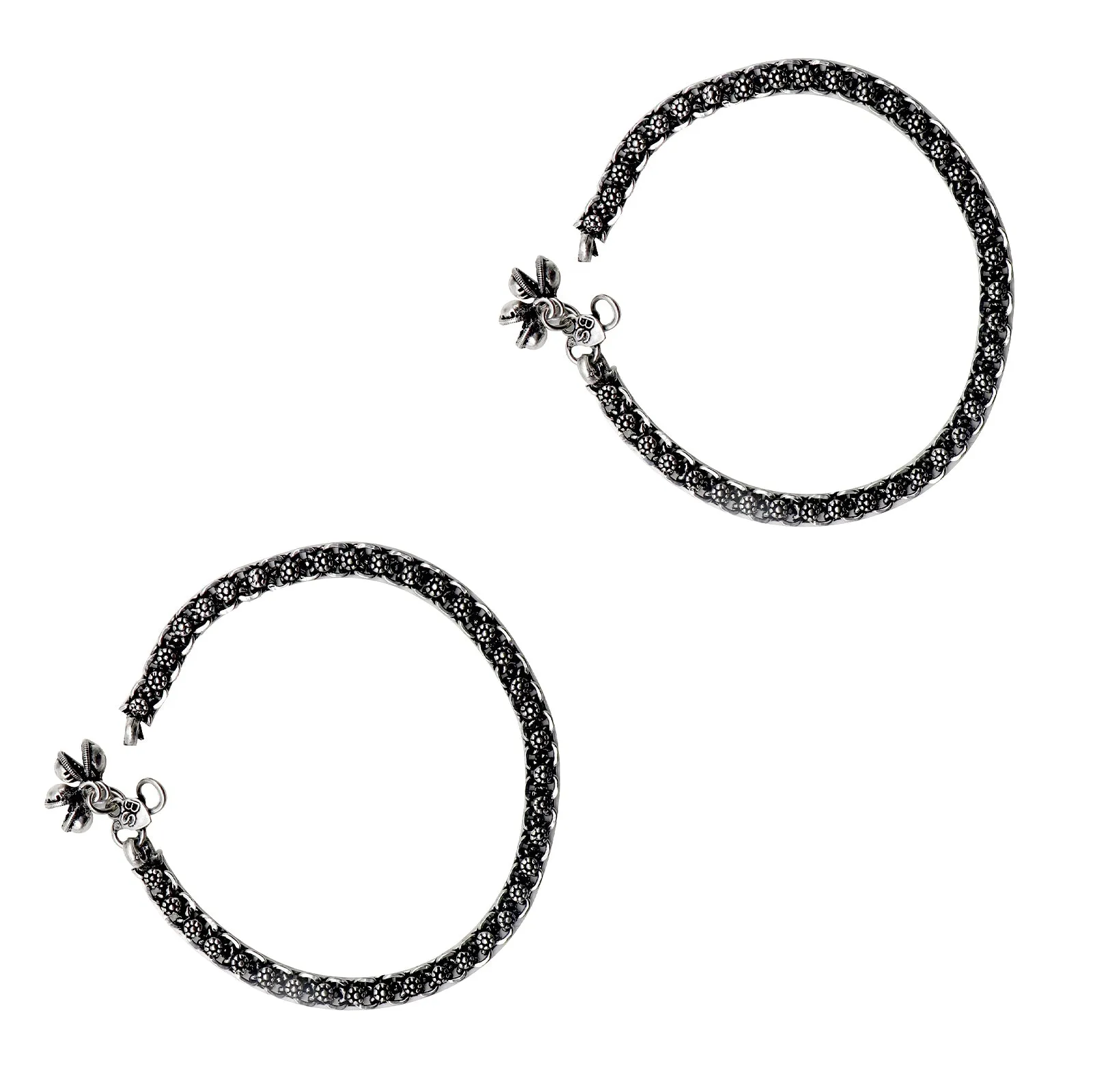Teejh Gouri Metallic Ghungroo Silver Oxidized Jewelry Gift Set