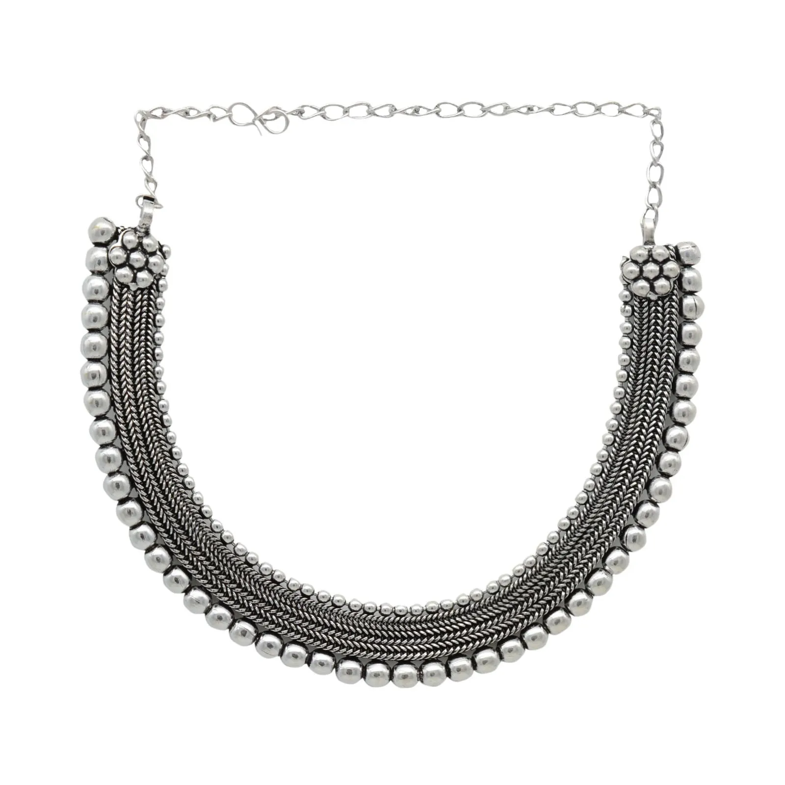Teejh Monal Metallic Silver Oxidized Gift Set