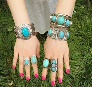 Vintage Tibetan Turquoise Bracelets