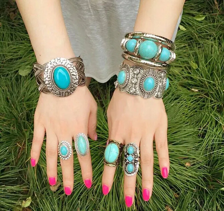 Vintage Tibetan Turquoise Bracelets