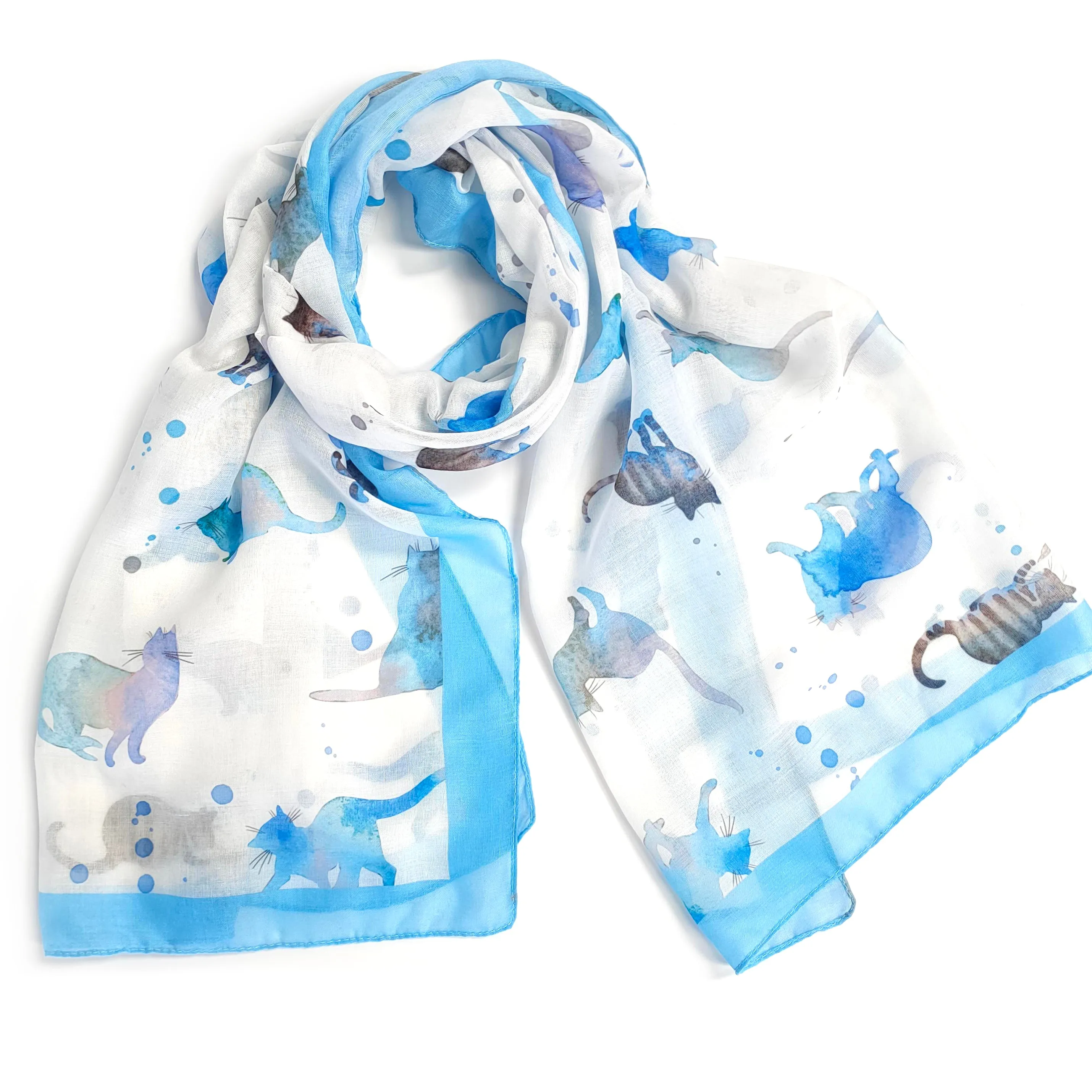 Watercolour Cat Scarf