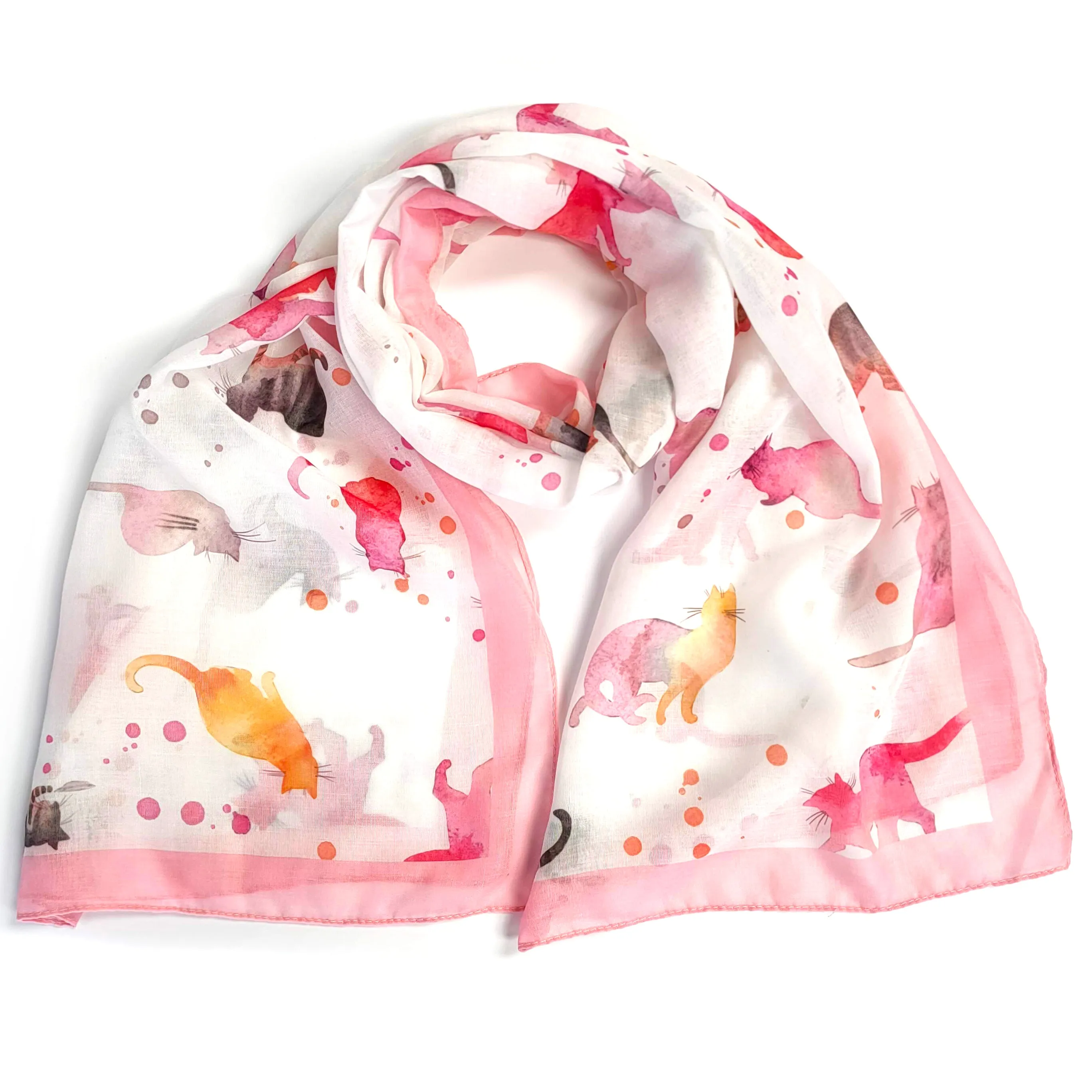 Watercolour Cat Scarf
