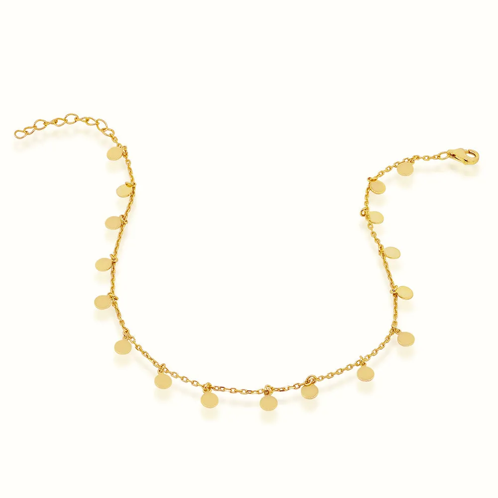 Women's Vermeil Mini Coins Anklet
