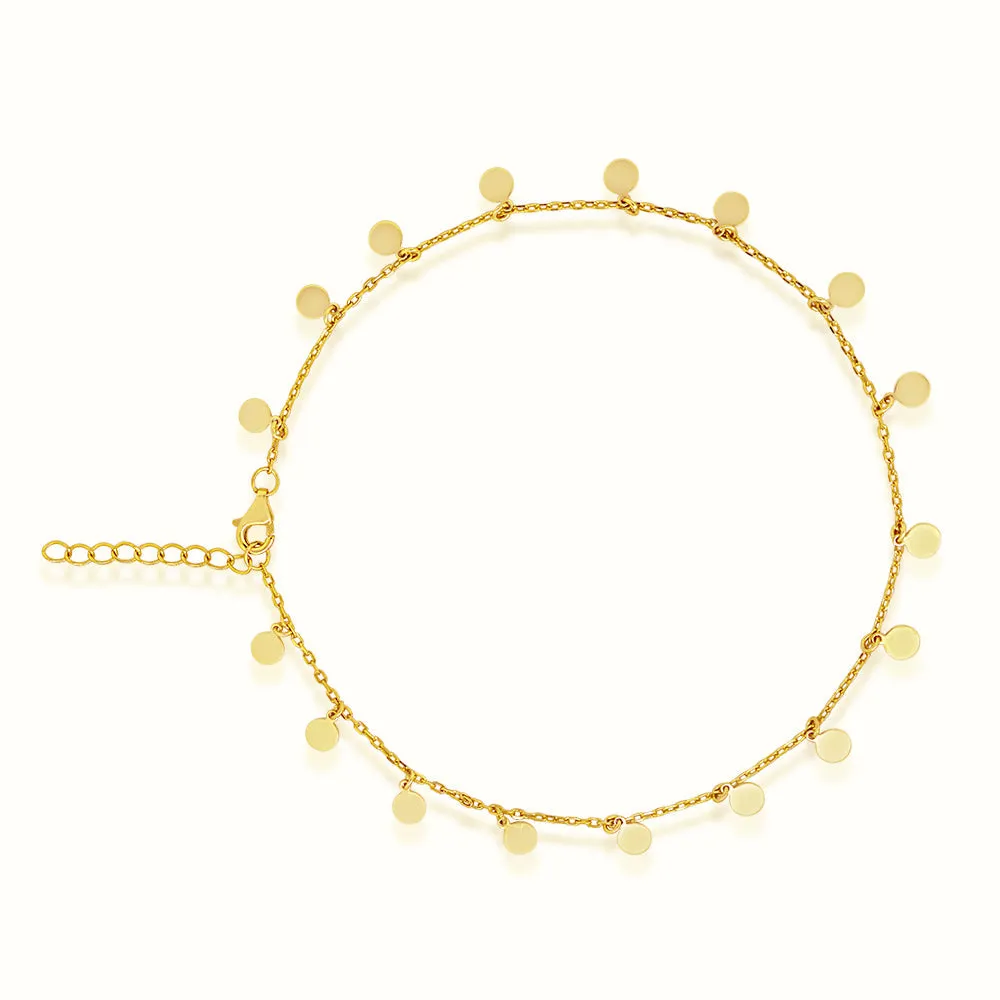 Women's Vermeil Mini Coins Anklet